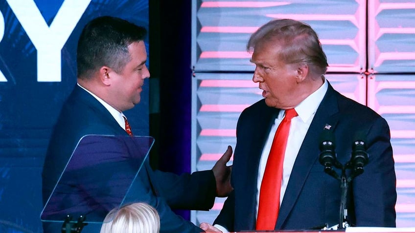 Florida GOP Chairman Christian Ziegler and former President Donald Trump