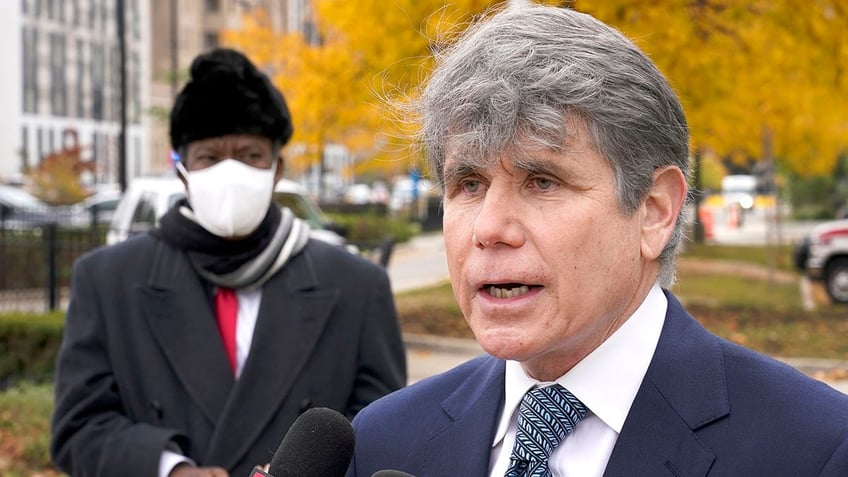 Blagojevich at a 2020 press conference