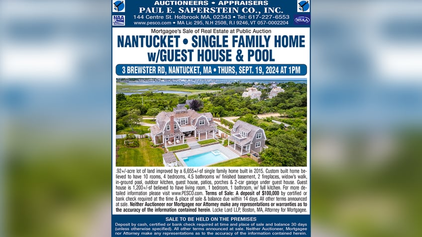 Foreclosure auction flyer