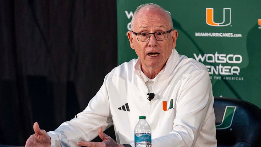 Jim Larranaga speaks at a press conference