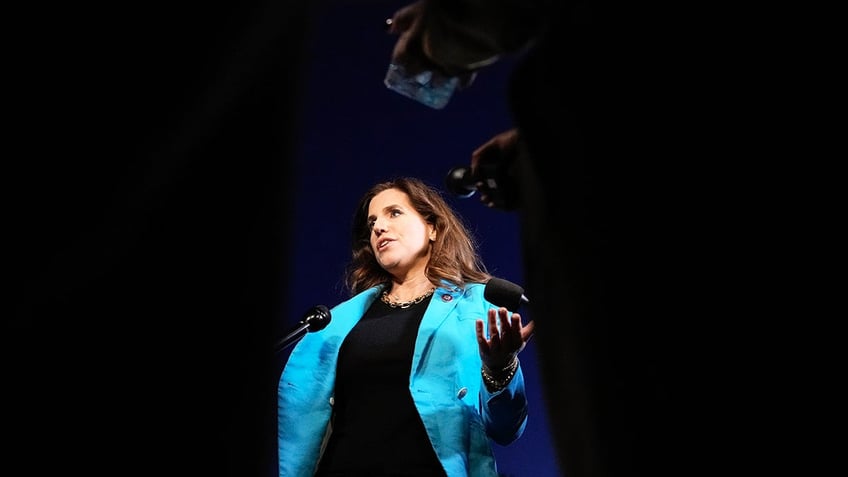 Nancy Mace talks to reporters