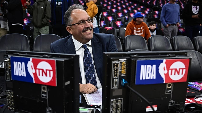 Stan Van Gundy during an NBA broadcast