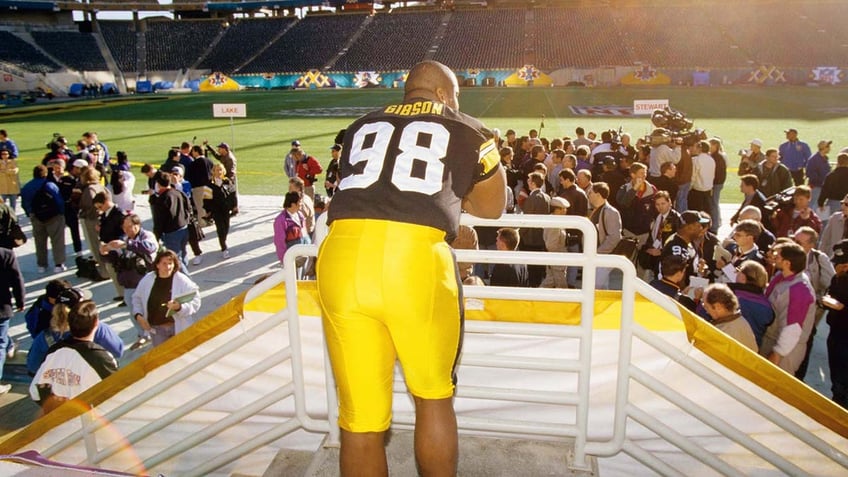 Oliver Gibson before the Super Bowl