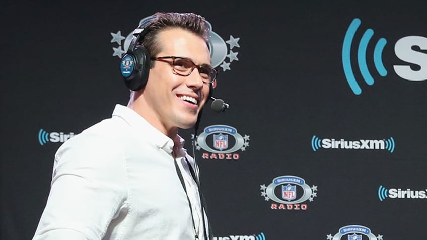 Brady Quinn on. radio row at Super Bowl LIII