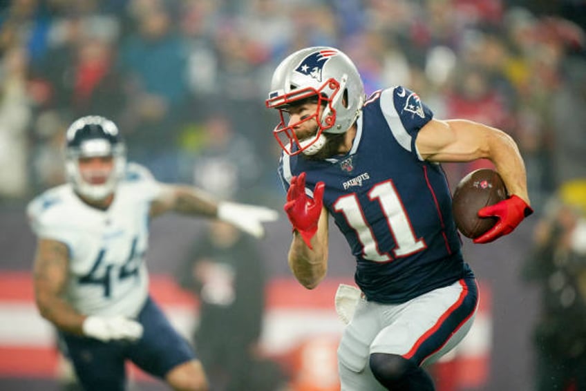 Wild Card Playoffs: New England Patriots Julian Edelman in action vs Tennessee Titans at Gillette Stadium. Foxborough, MA 1/4/2020 CREDIT: Erick W....