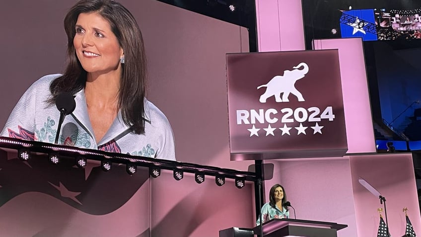 Nikki Haley speaks at the GOP convention