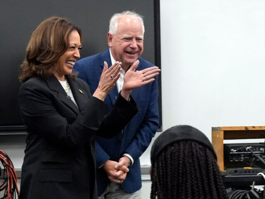 Democratic presidential nominee Vice President Kamala Harris and Democratic vice president