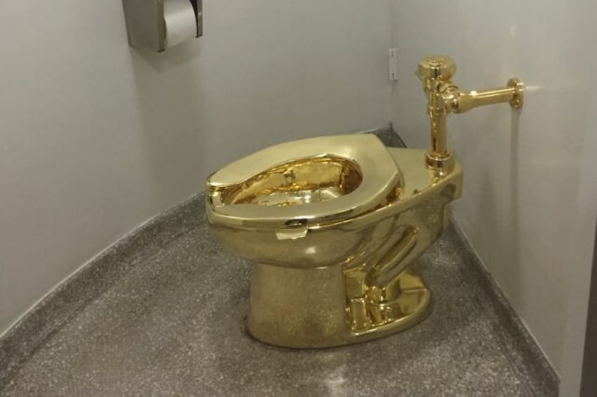 This toilet may be made of solid gold, but it cannot scan "anal-prints" like the one that won this year's Ig Nobel public health prize