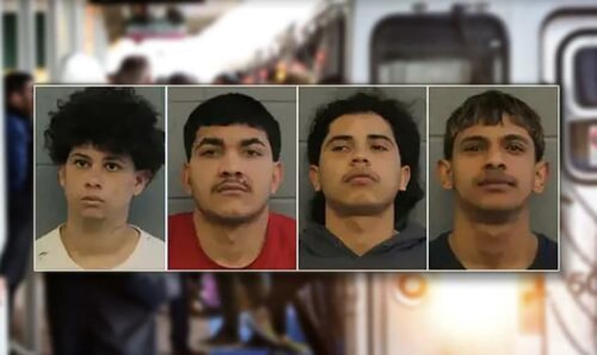 four venezuelan migrants choked robbed man on chicago train in february newly released video shows