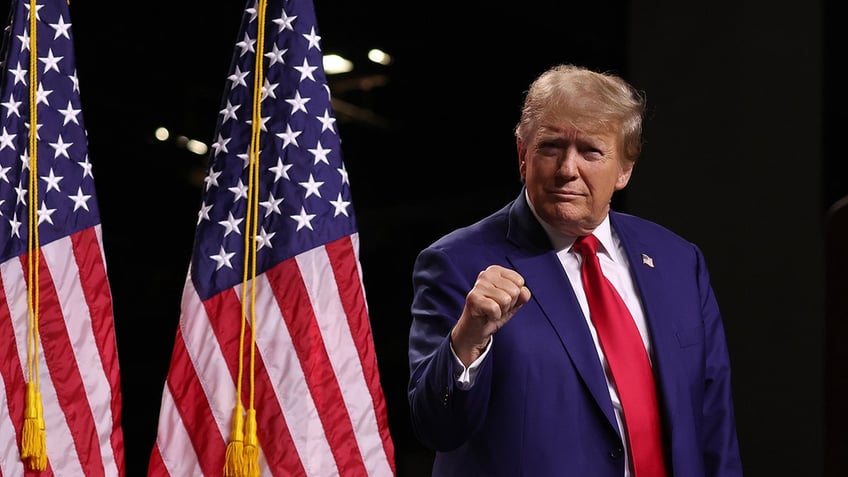 Trump on stage