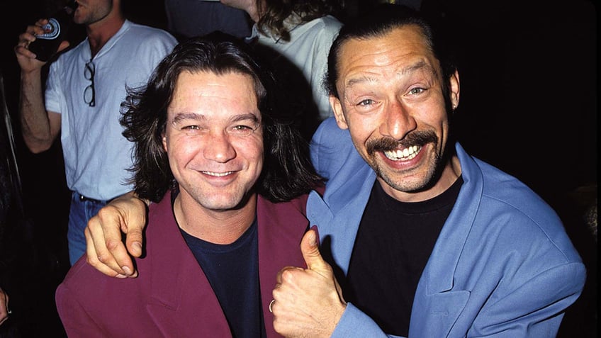 Close up of Eddie Van Halen and Alex Van Halen