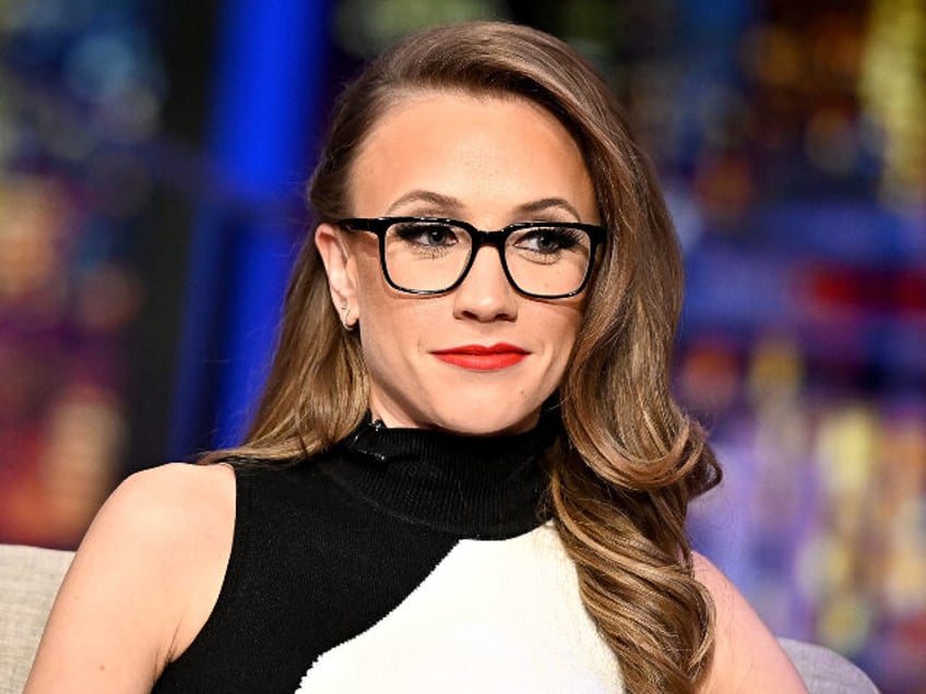 NEW YORK, NEW YORK - FEBRUARY 14: Kat Timpf visits FNC’s "Gutfeld!" at Fox New