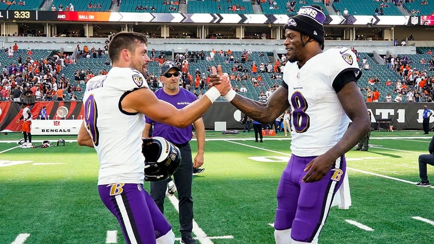 Justin Tucker and Lamar Jackson