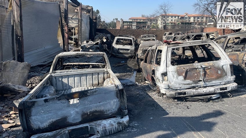 burnt-out cars