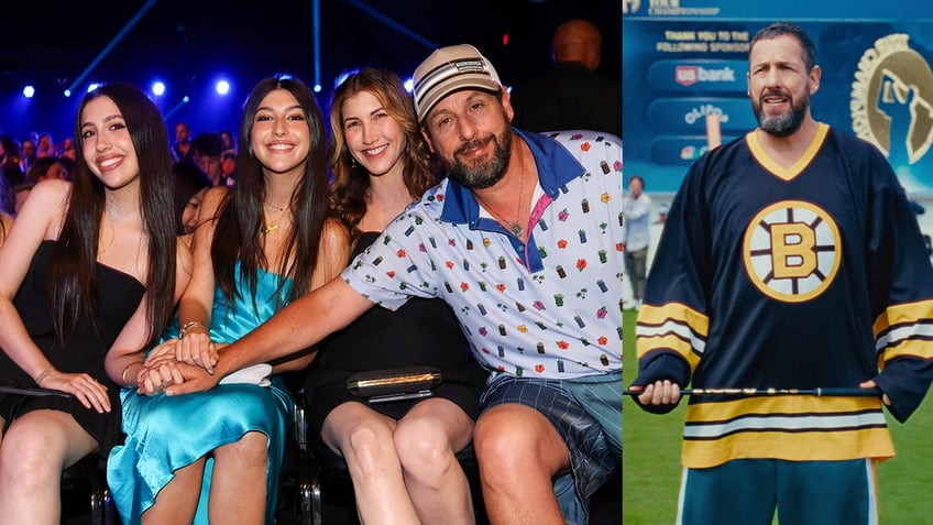 Adam Sandler's two daughter and wife