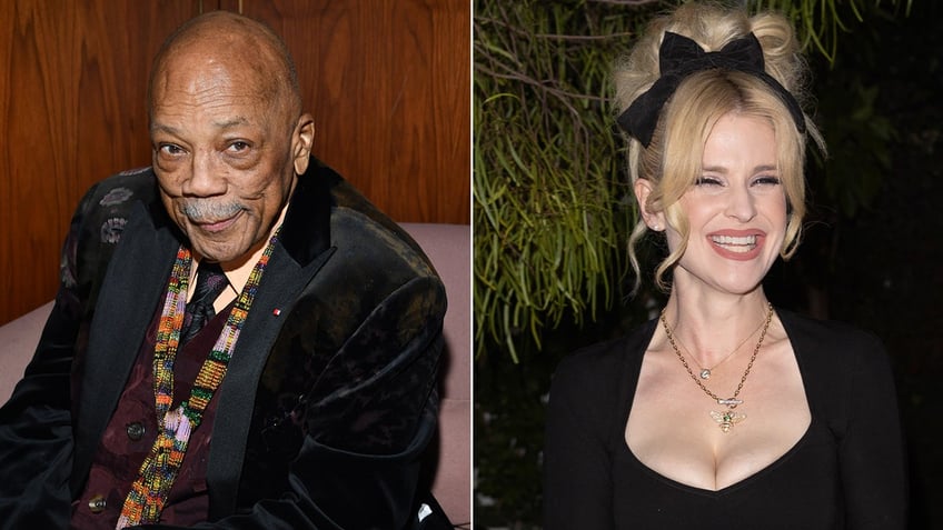 A split image of Quincy Jones and Kelly Osbourne