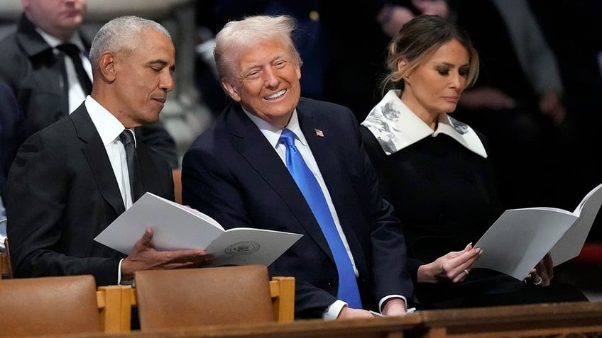 Obama and Trump at CArter funeral