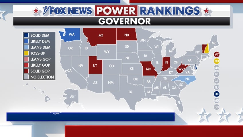 Fox News Power Rankings on the 2024 gubernatorial races.