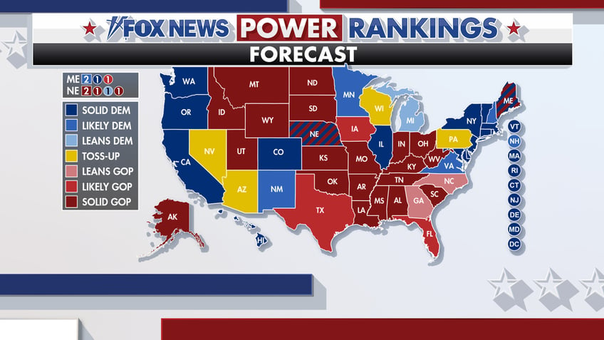 Fox News Power Rankings Map