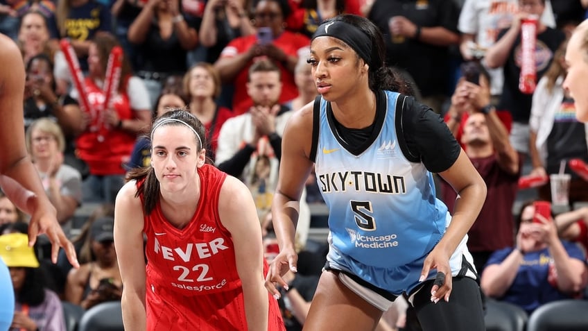 Caitlin Clark of the Indiana Fever and Angel Reese of the Chicago Sky