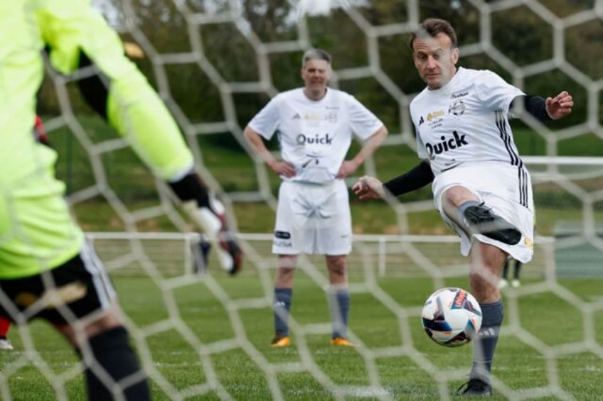 French President Emmanuel Macron's spot-kick -- scored against a goalkeeper who did not mo