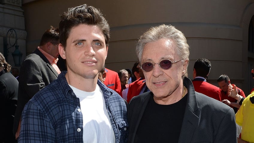 Francesco Valli and Frankie Valli attend an event