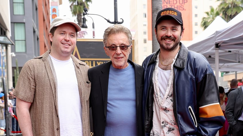 Brando Valli and Emilio Valli attend Frankie Valli's Hollywood Walk of Fame ceremony