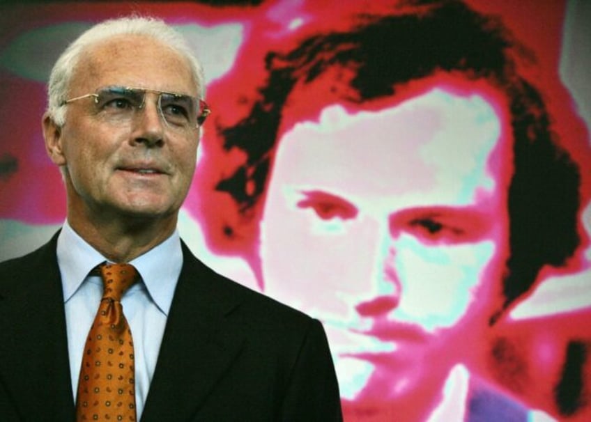 A 2006 photo of German football legend Franz Beckenbauer, who died on Sunday aged 78.