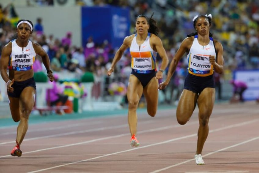 Tia Clayton beat her Jamaican compatriot Shelly-Ann Fraser-Pryce in the women's 100m