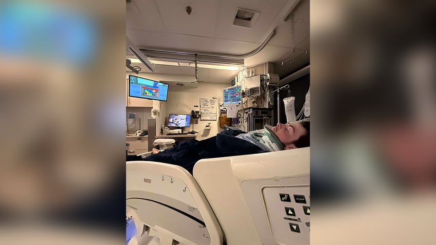 Aiden Sloan in hospital
