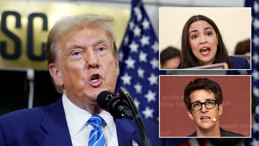 Donald Trump, AOC and Rachel Maddow