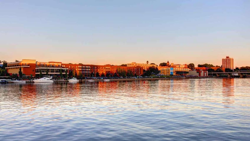 A view of the Oswego, New York, waterfront in 2022.