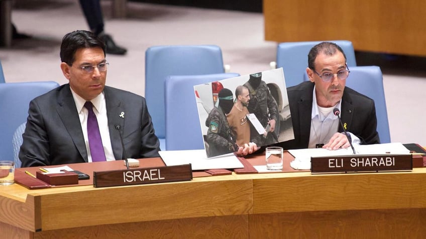 Eli Sharabi speaks to the UN Security Council