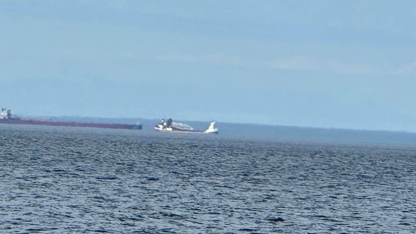 The ship heading back to shore