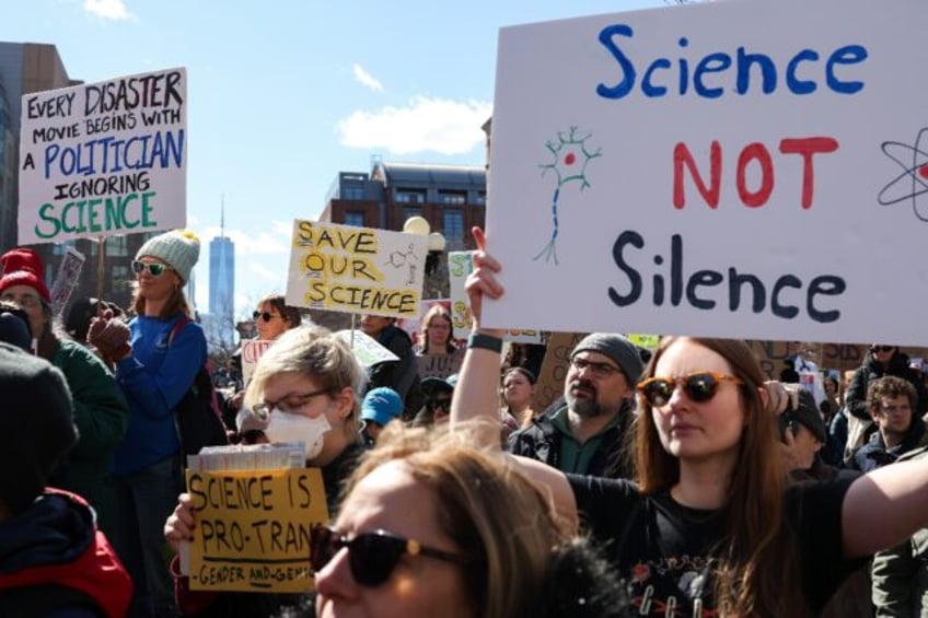 Scientists protested in New York City against funding cuts