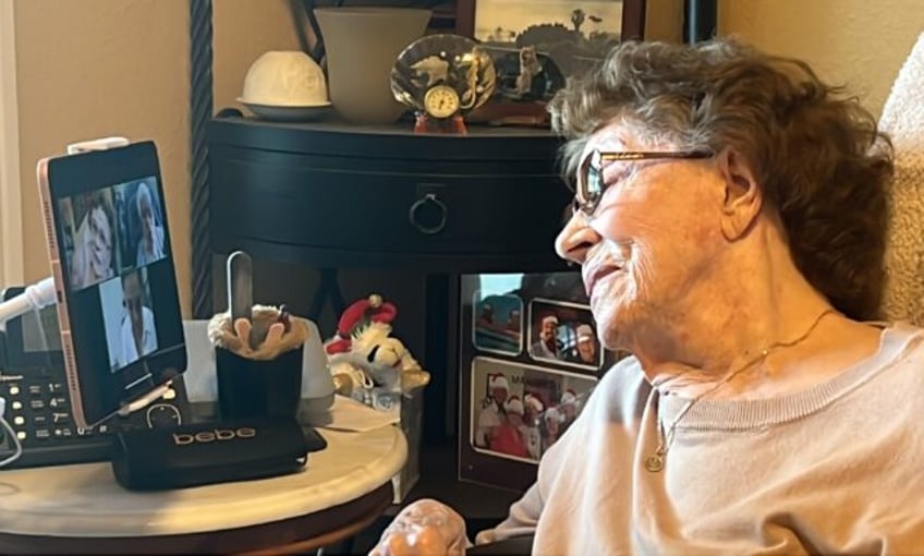 Renee Guette, a WWII concentration camp survivor, talks online with Andree Dupont, an old
