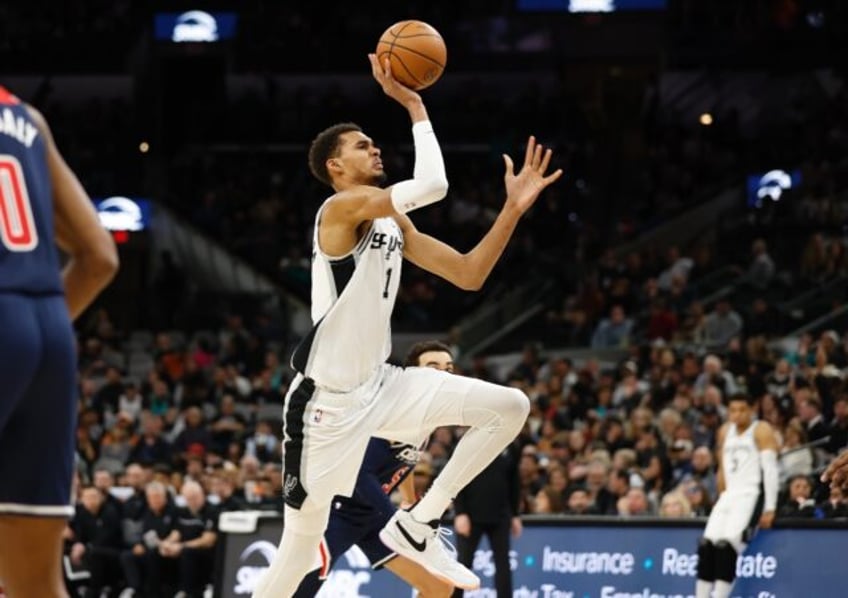 Victor Wembanyama of the San Antonio Spurs is the highest-ranking rookie in NBA jersey sales since the 2015-16 season, the French center helping lift the Spurs into the top 10 in total merchandise sales on the NBA website