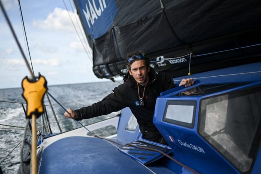 French skipper Charlie Dalin on his Imoca monohull « MACIF »