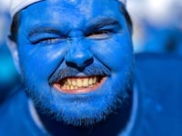 French town breaks smurf number world record