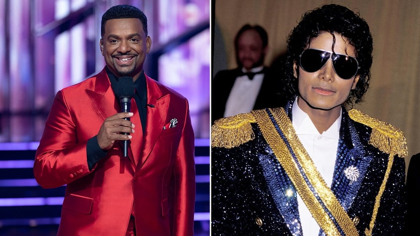 Side by side photos of Alfonso Ribeiro and Michael Jackson