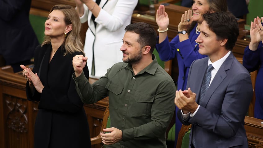 Trudeau and Zelenskyy together