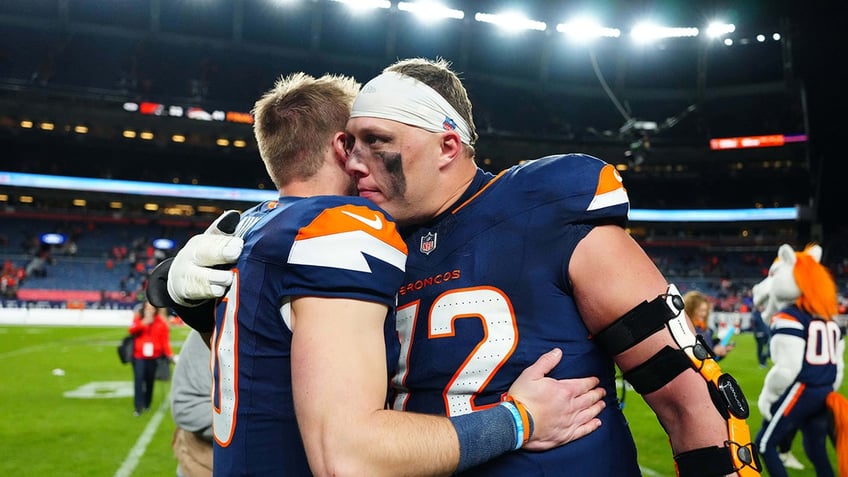 Bo Nix and Garett Bolles