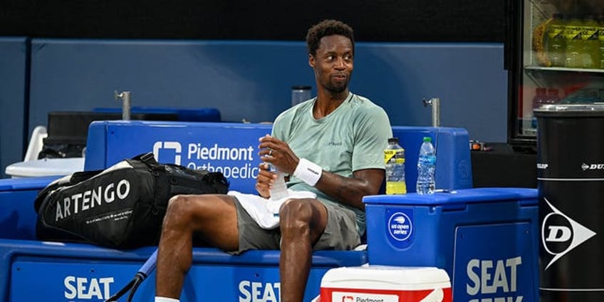 gael monfils hit with interesting code violation at citi open after walking toward bench mid serve