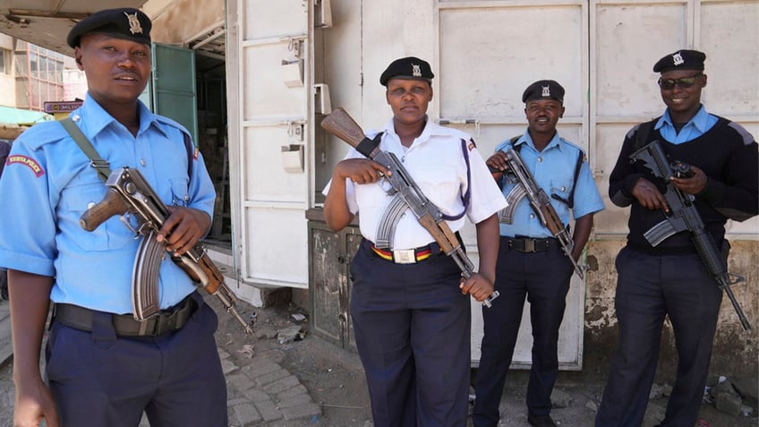 Kenyan police on patrol