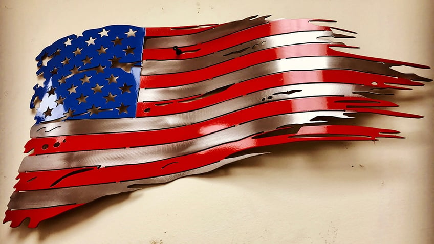 gargantuan butcher block wavy flag is a quarter ton testament to power of patriotism land of opportunity