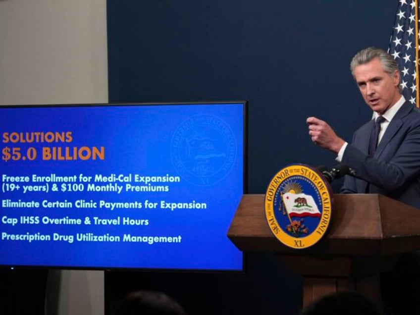 CORRECTS BUDGET DATES Calif. Gov. Gavin Newsom presents his revised 2025-2026 state budget