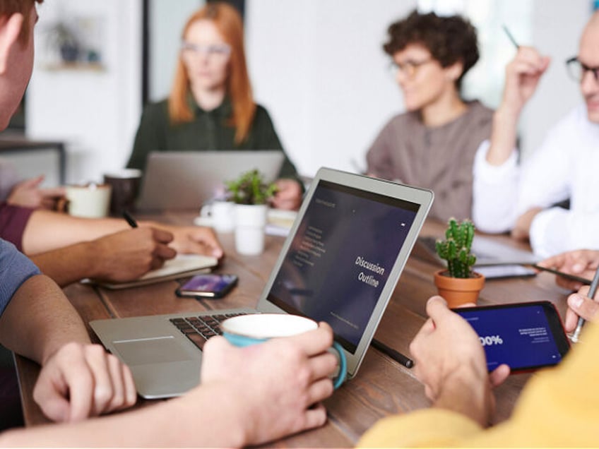 Stock photo: employees, conference room, in-office work, business meeting