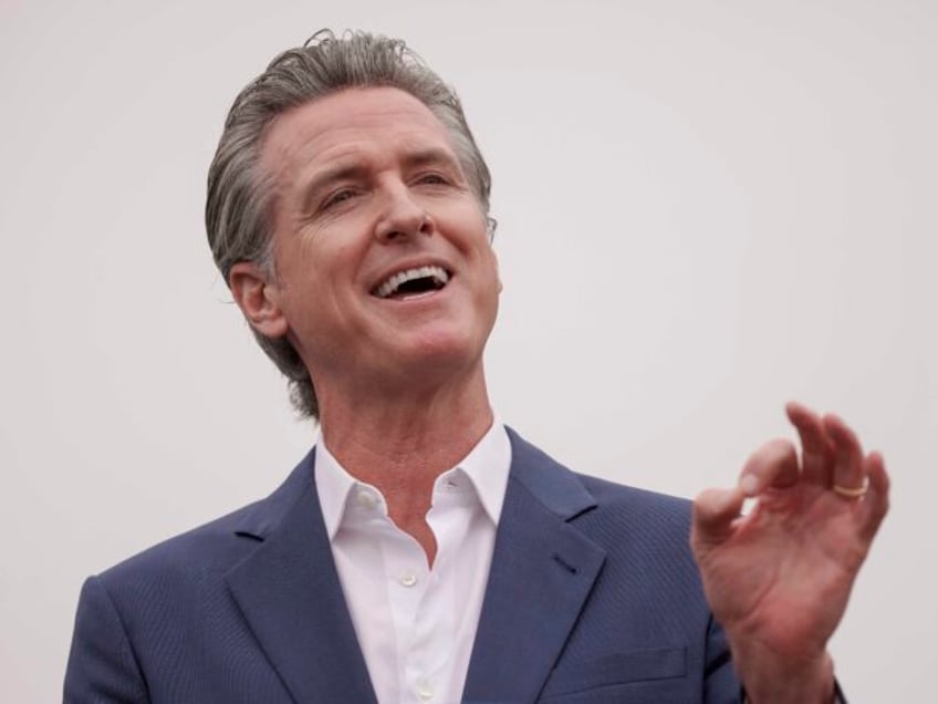 California Gov. Gavin Newsom speaks during a press conference in Los Angeles, Wednesday, S