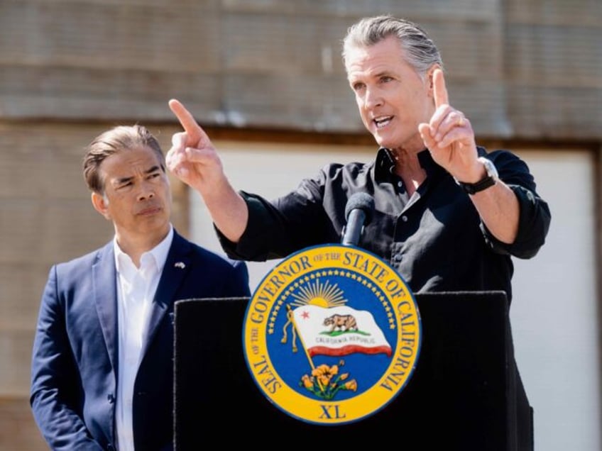 California Gov. Gavin Newsom discusses President Donald Trump's tariffs, as Californi