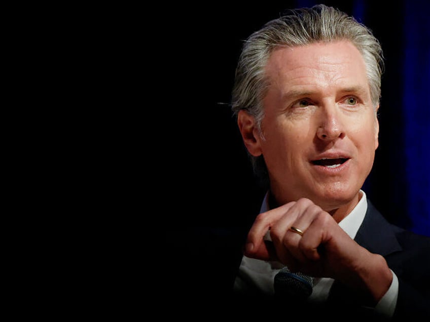 MONTEREY PARK, CALIFORNIA - FEBRUARY 26: California Governor Gavin Newsom speaks at East L